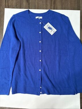 croft & barrow Royal Blue Women's Button-Front Cardigan